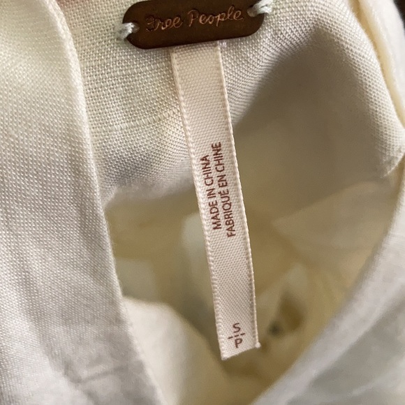 Free People Shining Sun Linen Jumpsuit-Ivory - Picture 5 of 6